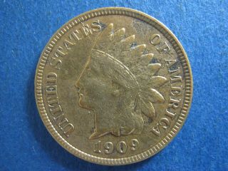 1909 Indian Head Cent,  Extra Fine; Variety: Strong Letter Doubling photo