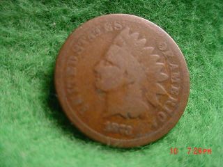 1873 Closed 3 Indian Head Cent,  Good photo