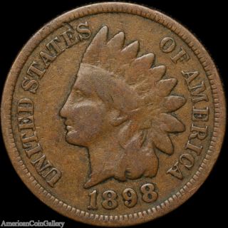 1898 Indian Head Penny Better Grade Old Rare Great Us Coin Z photo