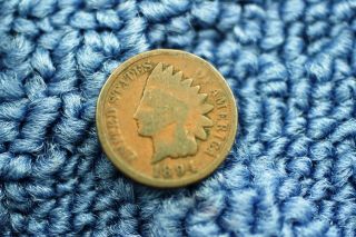 1894 Indian Head Small Cent Or Penny Item 344 photo