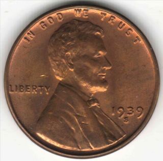 Very Cherry Red 1939s Lincoln Cent photo