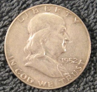1952 - D Us Franklin Half Dollar; 90% Silver photo