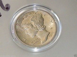 - 1916 - U.  S.  Mercury Silver.  900 Dime & Three $20 Gold Pc Soveniers photo