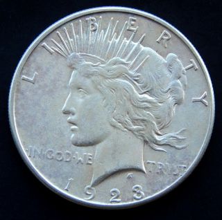 1923 S Peace Silver Dollar $1 photo