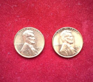 1963 P/d Lincoln,  Memorial Cents photo