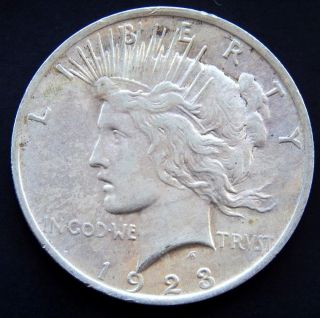 1923 P Peace Silver Dollar $1 photo