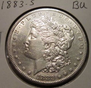 1883 - S Morgan Silver Dollar Bu Rare Key Date Us Silver Coin photo