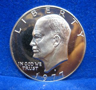 1977 - S Eisenhower Dollar Proof Deep Cameo.  Us Coin S/h photo