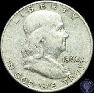 1960 D Silver Franklin Half Dollar Us Coin 5 photo