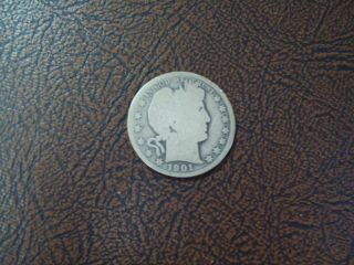1901 Liberty Or Barber Half Dollar - - Circulated Coin photo