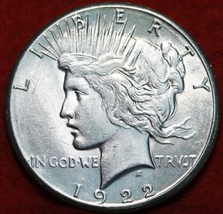 Uncirculated 1922 - S Silver Peace Dollar photo