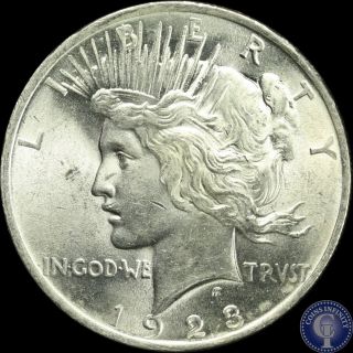 1923 P Choice Uncirculated Silver Peace Dollar C5 photo