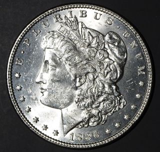 1886 Morgan Silver Dollar Choice Uncirculated (b) photo