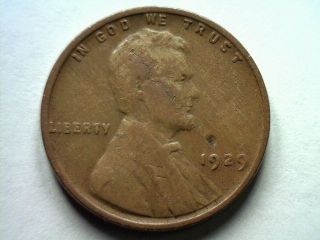1929 Lincoln Cent Penny Vg+ Very Good+ Cool Lamination Coin photo