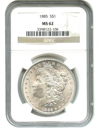 1885 $1 Ngc Ms62 Morgan Silver Dollar photo