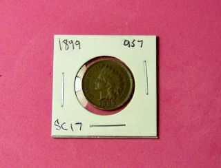 1899,  Indian Head Cent. . .  Good Looking Coin Brown Color. . . photo