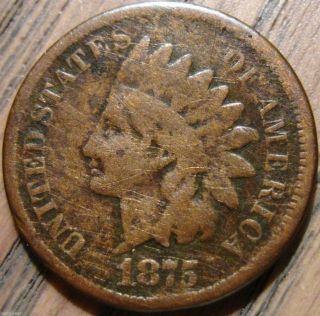 1875 Indian Head Cent Solid Major Features & Surfaces 1018 photo