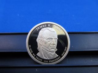 2009 James K.  Polk $1 Coin - Deep Cameo Proof S - - Third Year Presidential photo