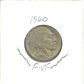Buffalo Nickel 1920 F - Vf. photo