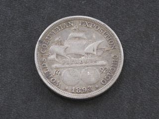 1893 Columbian Commemorative Silver Half Dollar A7330 photo