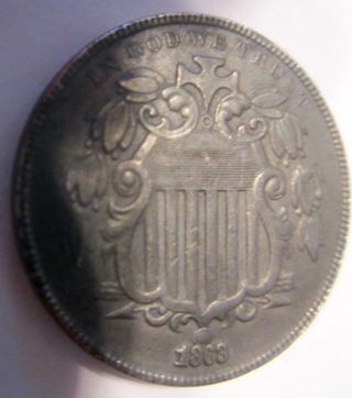 1868 5 Cent Shield Nickel In photo