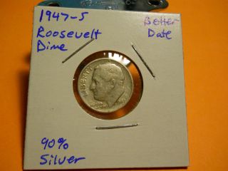 1947 - S Roosevelt Dime Better Date Early Silver Dime photo