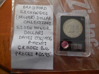 Authenticated Eisenhauer Dollar Ba17 - 00040 - 029 Brilliant Unc.  Bradford Exchange photo