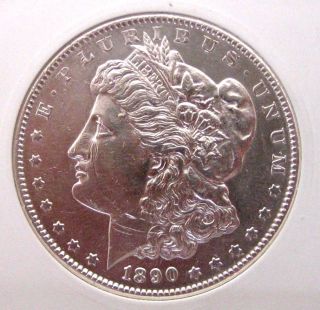 1890 - S Morgan Dollar - Almost Uncirculated - Silver Prices Don ' T Stay Low photo