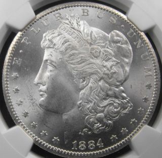1884 Cc Morgan Dollar Ngc/cac Ms66+ Great Collector Coin photo