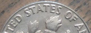 1964 - P Bu Roosevelt Dime Strike Doubled Reverse Doubling In States photo