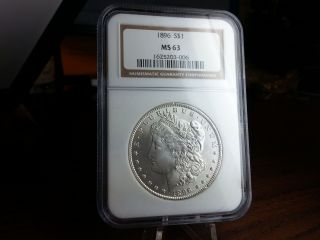 1896 Morgan Silver Dollar Ngc Ms 63 photo