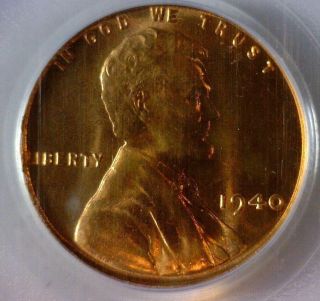 1940 & 1940 - D,  Pcgs Ms - 66 Red,  Lincoln Wheat Cents photo
