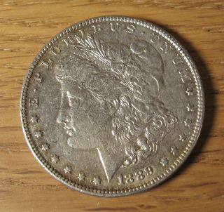 1889 P Morgan Silver One Dollar United States Eagle Coin Philadelphia Usa photo