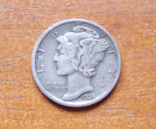 1924 D Mercury Dime 90% Silver Us Coin photo