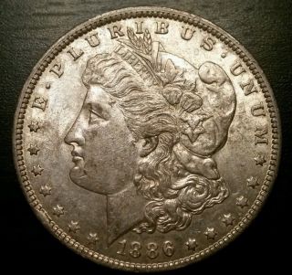 1886 O Morgan Silver Dollar Au+++++/ms photo