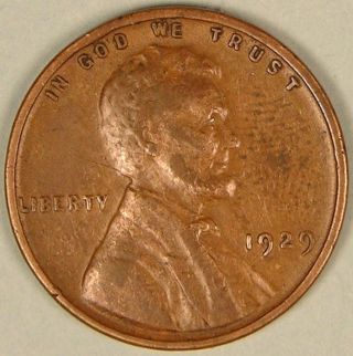 1929 P Lincoln Wheat Penny,  Ek 550 photo