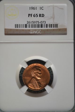 1961 Lincoln Penny Cent 1c Ngc Pf65 Red photo