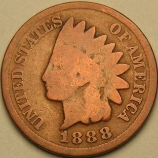 1888 Indian Head Penny,  Ac 966 photo