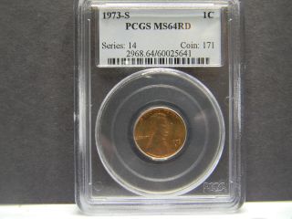 1973 - S Pcgs Ms64rd Lincoln Penny photo