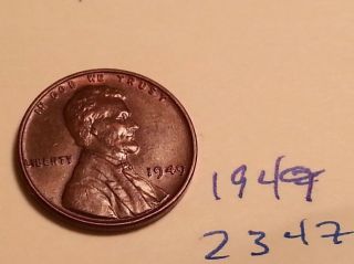 1949 Lincoln Wheat Cent Very Good Luster (2222) photo