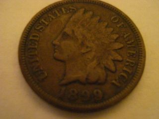 1899 Indian Head Penny Partial Liberty See Pics photo