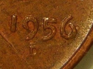 1956 D/d/d Lincoln Wheat Penny,  (rpm 003) Error Coin,  Aj 225 photo