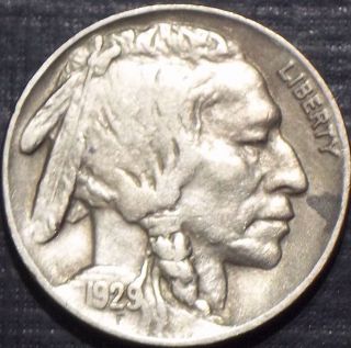 Rare 1929 - S Buffalo Nickel Full Date With Horn Quality Coin Lqqk Now photo
