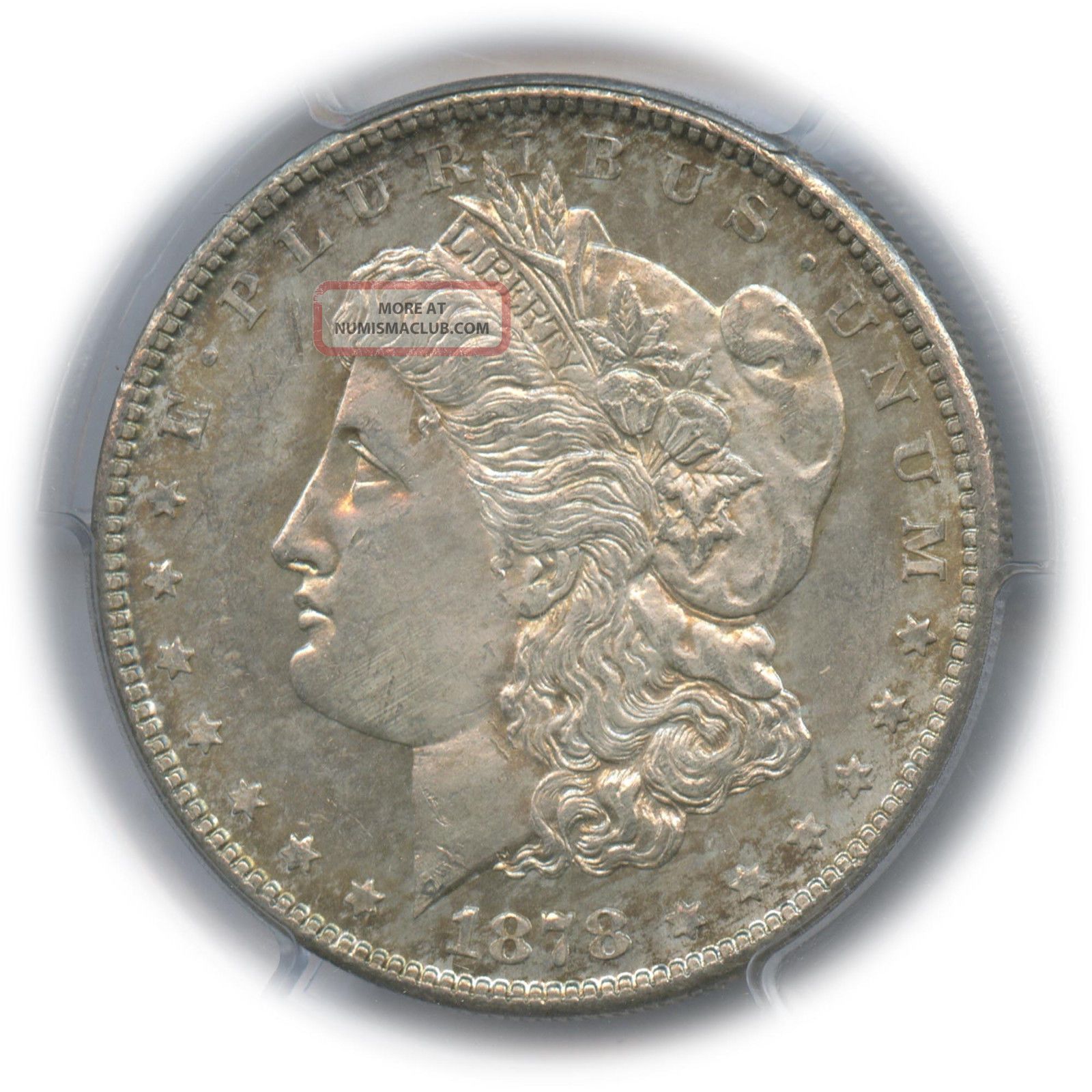 1878 s morgan dollar ms 64 pcgs graded