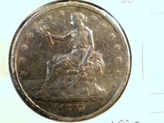 1877 S Trade Dollar In Vf This Is A Polished Coin photo