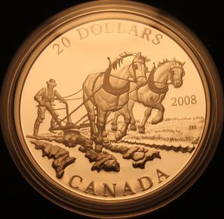 Canada 2008 $20 Silver Proof; Industry Series - Agriculture Trade photo