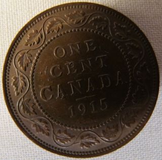 1915 Canada Large Cent Penny Please See Pictures And Description Low Mintage photo