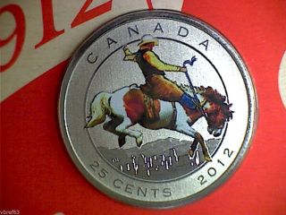 2012 Canada 25 Cent Coloured Commemorative - Calgary Stampede Centennial photo