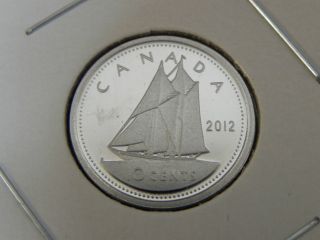 2012 Proof Nickel Unc Canadian Canada Bluenose Dime Ten 10 Cent photo