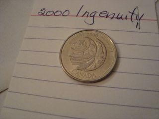 2000 Canada Special Issue 25 Cent Ingenuity Quarter Htf Coin Low ? photo